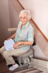 Woman on Stairlift
